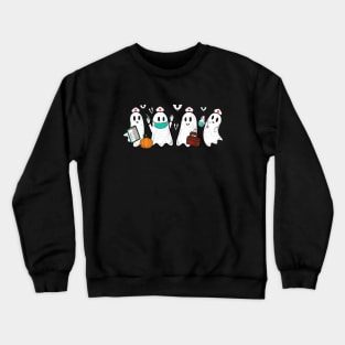 Ghost Nurses Halloween Gifts Funny Costume Halloween Nurses Crewneck Sweatshirt